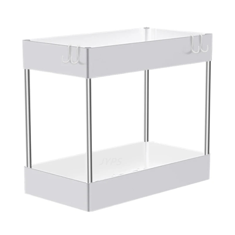 2 Tier Under Sink Organizer Kitchen Organizer Cabinet Storage Rack Multipurpose Rack Under Sink Storage for Bathroom Kitchen