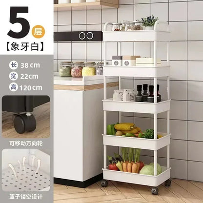 Bathroom Storage Storage Rack  Trolley Rack Kitchen Floor Bedroom Multi-Layer Baby Snacks Mobile Bathroom