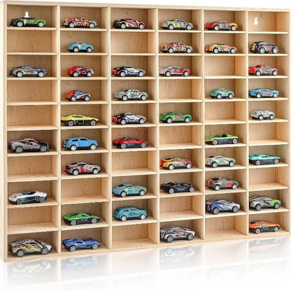 Solid Wood Storage Box Storage Box Organizer Box Storage Solid Wood Domeka Car Storage Cabinet Wall Shelf Wooden Toy Multi-Grid
