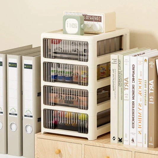 Drawer-type desktop storage box, office stationery file organization box, dressing table, lipstick and cosmetics storage box