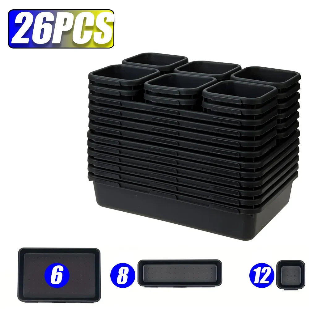 Drawer Organization 8/26/47pcs Tool Tray Tool Box Organizer Tray Dividers Set Workbench Cabinet Bins Tool Chest Garage Hardware