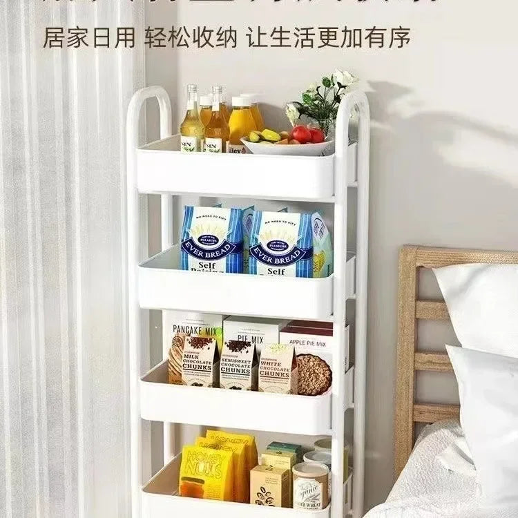 Bathroom Storage Storage Rack  Trolley Rack Kitchen Floor Bedroom Multi-Layer Baby Snacks Mobile Bathroom