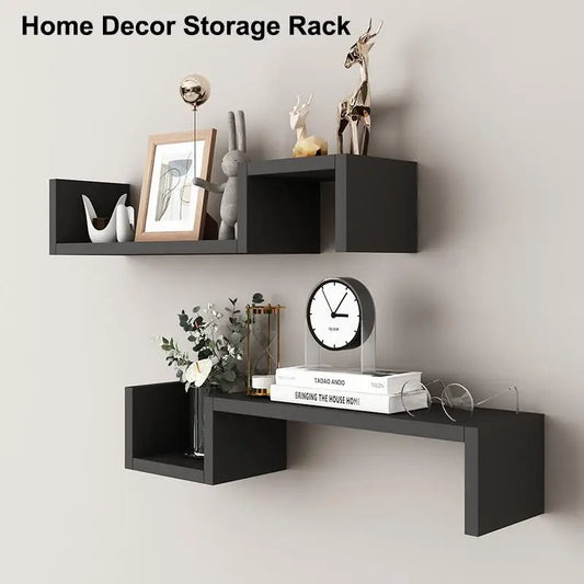 Wall-mounted Shelves For Living Room And Bedroom, Featuring Simple, Freely Combinable, And Creative Grid Designs