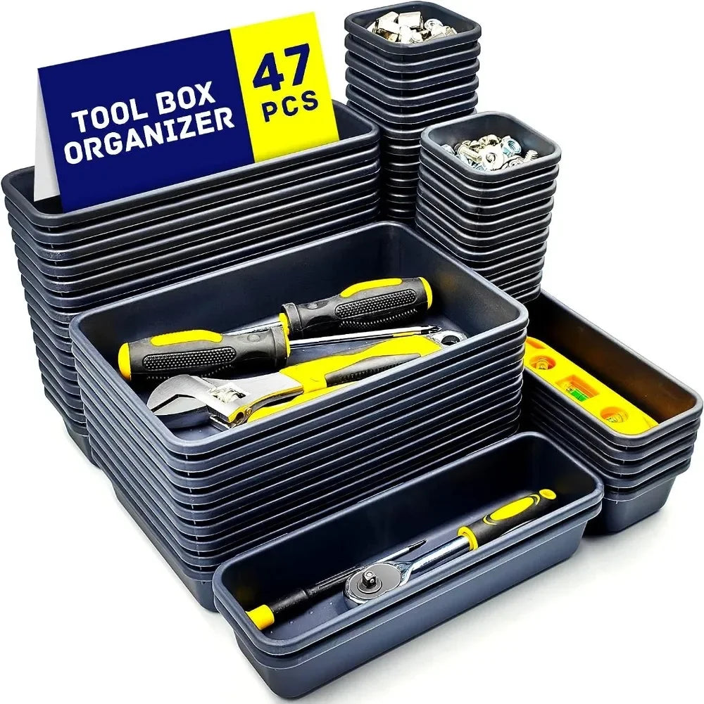 Drawer Organization 8/26/47pcs Tool Tray Tool Box Organizer Tray Dividers Set Workbench Cabinet Bins Tool Chest Garage Hardware