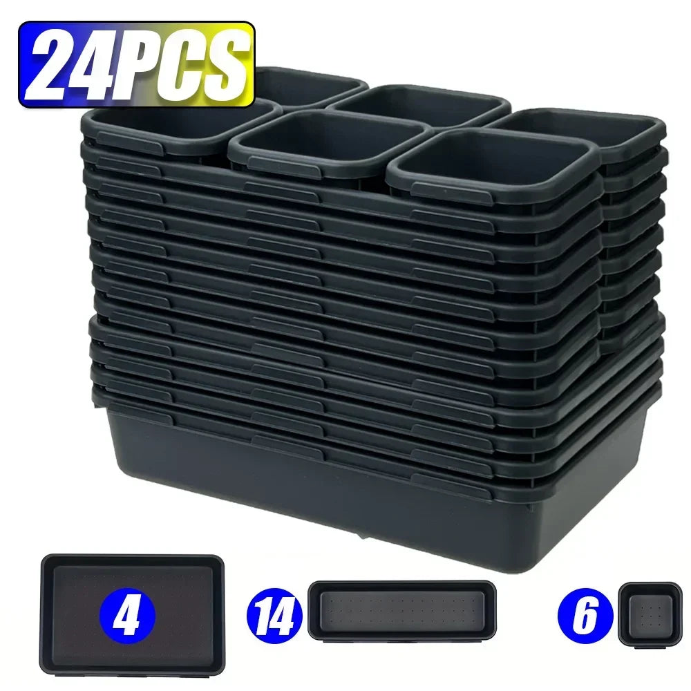 Drawer Organization 8/26/47pcs Tool Tray Tool Box Organizer Tray Dividers Set Workbench Cabinet Bins Tool Chest Garage Hardware