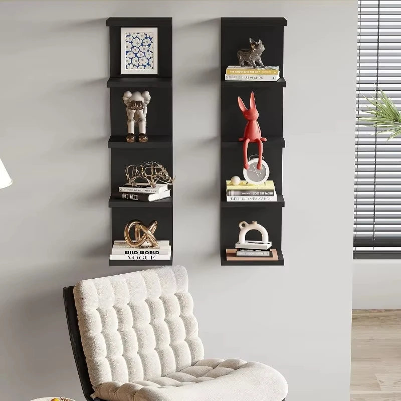 Multi-Layer Wall-Mounted Storage Racks Wall-Mounted Display Racks Modern Style Wall Decoration Racks for Living Rooms Bedrooms