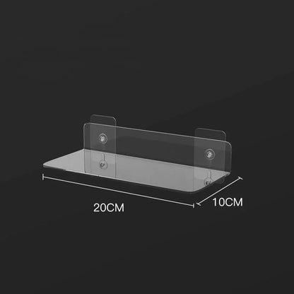 Storage Rack Acrylic Shelf Clear Wall Mounted Thick Transparent Floating Display Stick Bathroom Kitchen Ledge Organizer 20-50cm