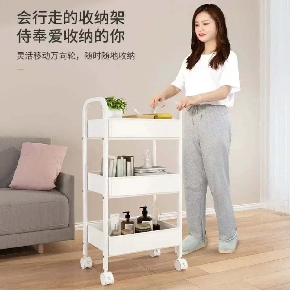 Bathroom Storage Storage Rack  Trolley Rack Kitchen Floor Bedroom Multi-Layer Baby Snacks Mobile Bathroom