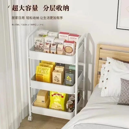 Bathroom Storage Storage Rack  Trolley Rack Kitchen Floor Bedroom Multi-Layer Baby Snacks Mobile Bathroom
