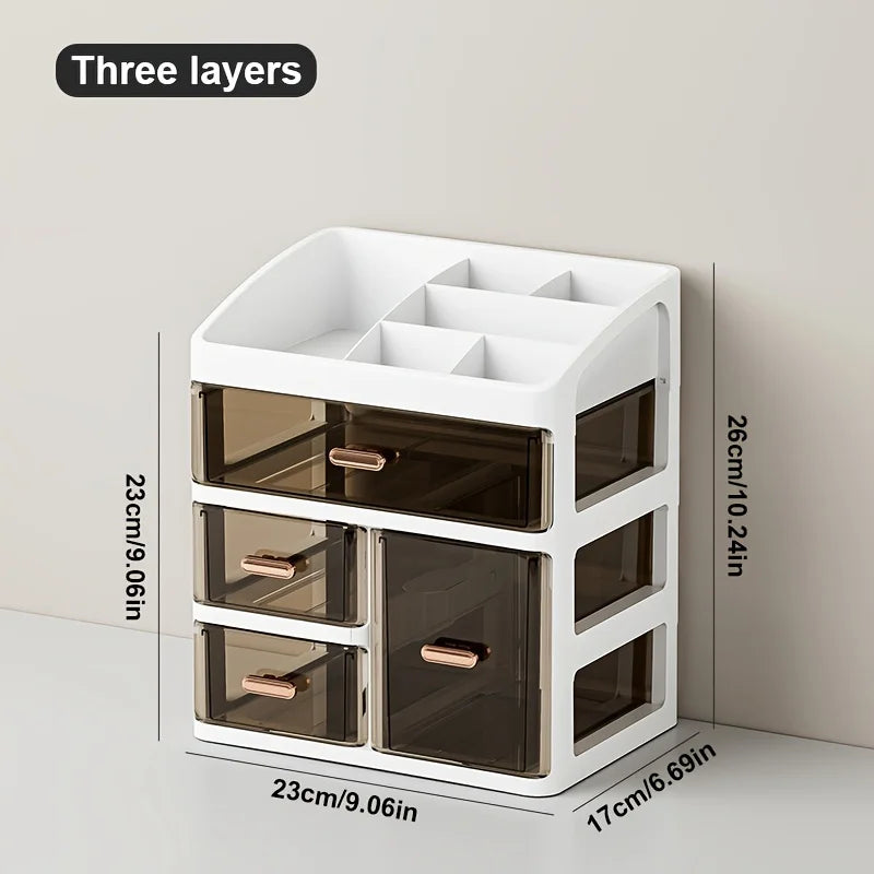 Cosmetics Storage Box Cosmetics Storage Box Drawer, Large Capacity Dust-proof Skincare Product Display Rack, Desktop Storage Box
