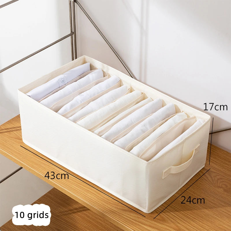 Drawer Organizer for Jeans Pants Sock Shirts Clothes Storage Box Wardrobe Cabinet Drawer Underwear Clothes Organizer Storage