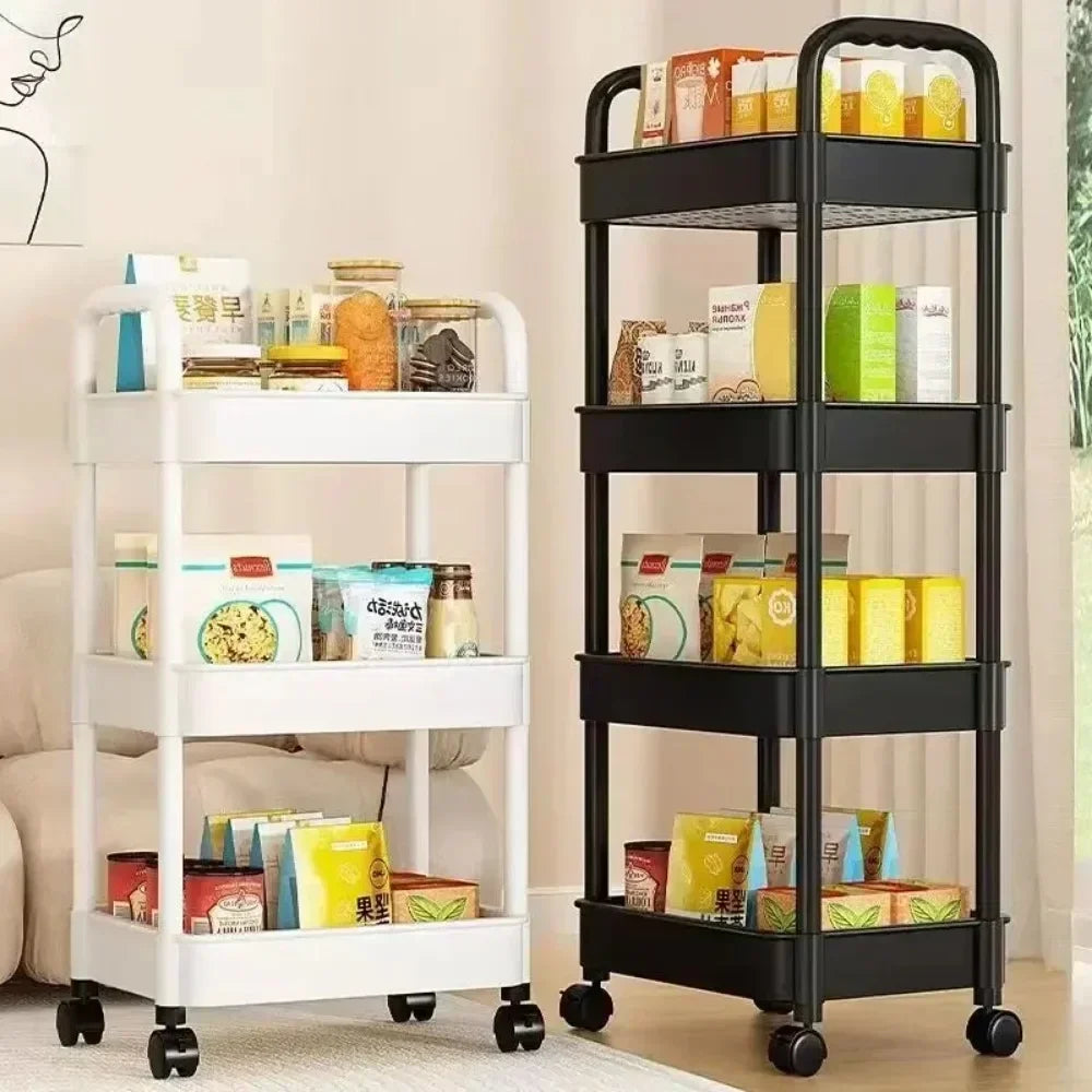 Bathroom Storage Storage Rack  Trolley Rack Kitchen Floor Bedroom Multi-Layer Baby Snacks Mobile Bathroom