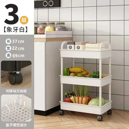 Bathroom Storage Storage Rack  Trolley Rack Kitchen Floor Bedroom Multi-Layer Baby Snacks Mobile Bathroom
