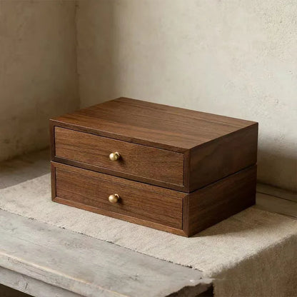 Wooden Storage Boxes Retro Simple Sundries Storage Boxes Multilayer Drawer Dust Prevention Storage Bins Home Organization