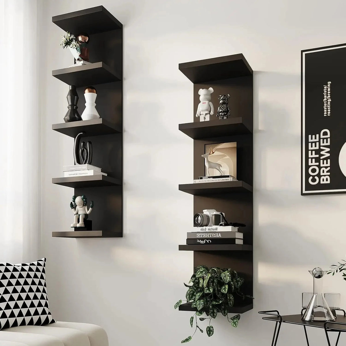 Multi-Layer Wall-Mounted Storage Racks Wall-Mounted Display Racks Modern Style Wall Decoration Racks for Living Rooms Bedrooms
