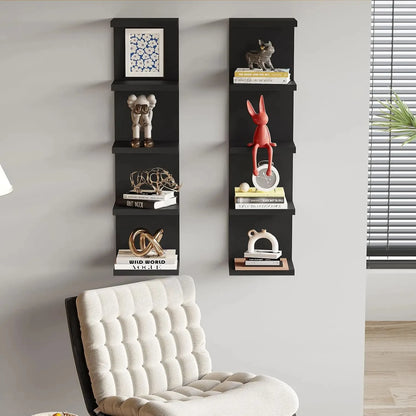 Multi-Layer Wall-Mounted Storage Racks Wall-Mounted Display Racks Modern Style Wall Decoration Racks for Living Rooms Bedrooms