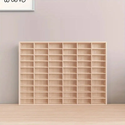 Solid Wood Storage Box Storage Box Organizer Box Storage Solid Wood Domeka Car Storage Cabinet Wall Shelf Wooden Toy Multi-Grid