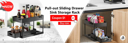 2 Tier Under Sink Organizer Kitchen Organizer Cabinet Storage Rack Multipurpose Rack Under Sink Storage for Bathroom Kitchen