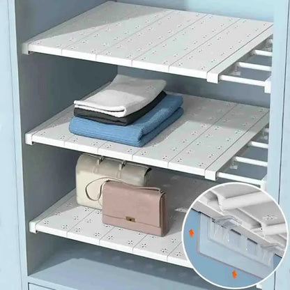 Portable Expandable Storage Racks No Drilling Required Wardrobe Storage With Layered Partitions Cabinets With Layered Shelves