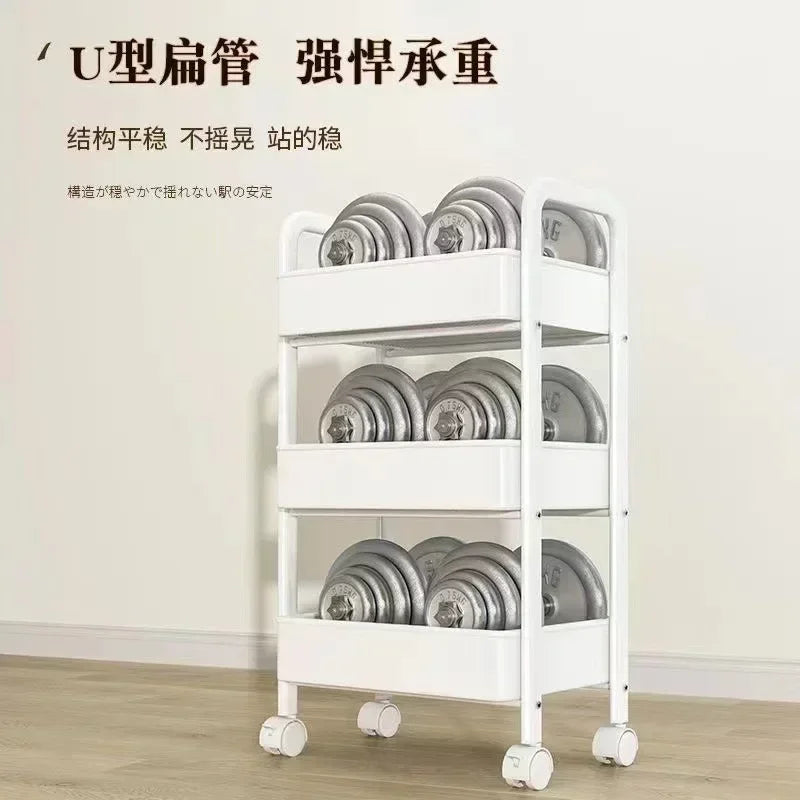 Bathroom Storage Storage Rack  Trolley Rack Kitchen Floor Bedroom Multi-Layer Baby Snacks Mobile Bathroom