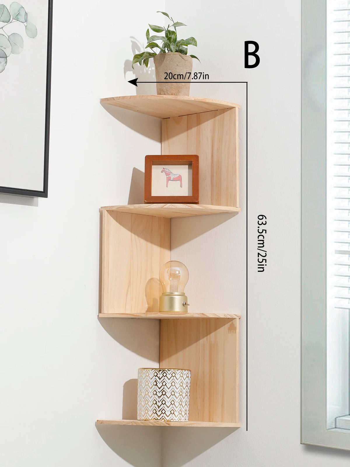 Wooden Corner Shelf Floating Shelves ,Wall Shelf,Corner Bookshelf,Home Kitchen Organizers Storage Living Room Decorations