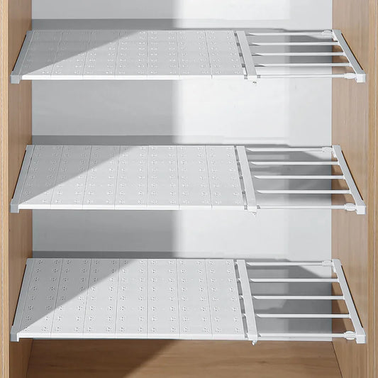 Portable Expandable Storage Racks No Drilling Required Wardrobe Storage With Layered Partitions Cabinets With Layered Shelves