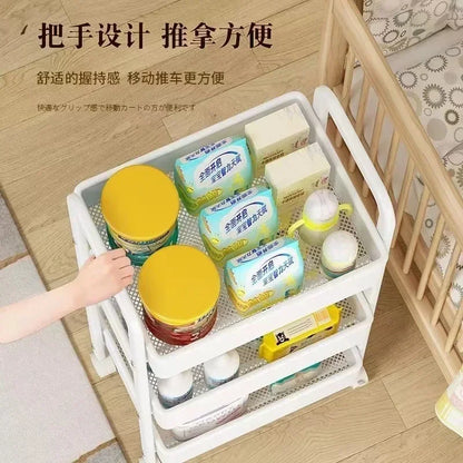 Bathroom Storage Storage Rack  Trolley Rack Kitchen Floor Bedroom Multi-Layer Baby Snacks Mobile Bathroom