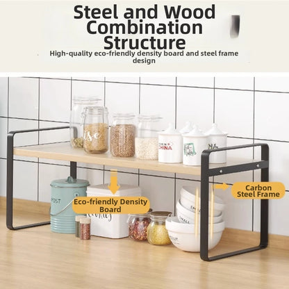 Iron Material Desktop Storage Shelf Tiered Cabinet Organizing Desk Shelves Space Saving Minimalist Aesthetic