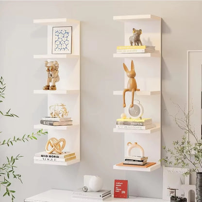 Multi-Layer Wall-Mounted Storage Racks Wall-Mounted Display Racks Modern Style Wall Decoration Racks for Living Rooms Bedrooms