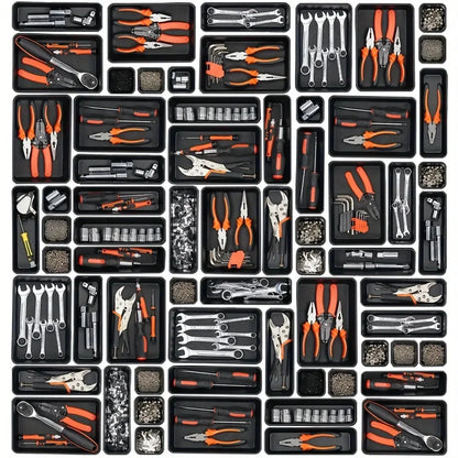 Drawer Organization 8/26/47pcs Tool Tray Tool Box Organizer Tray Dividers Set Workbench Cabinet Bins Tool Chest Garage Hardware